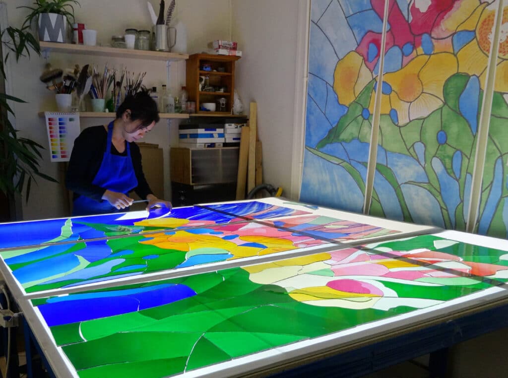 In the studio – Making of the ‘Summer’ panels from the Four Seasons Project –